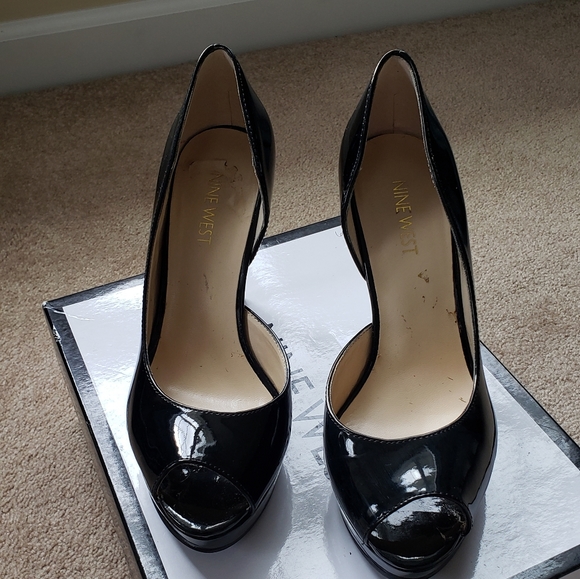Nine West platform patent black heel - Picture 7 of 7